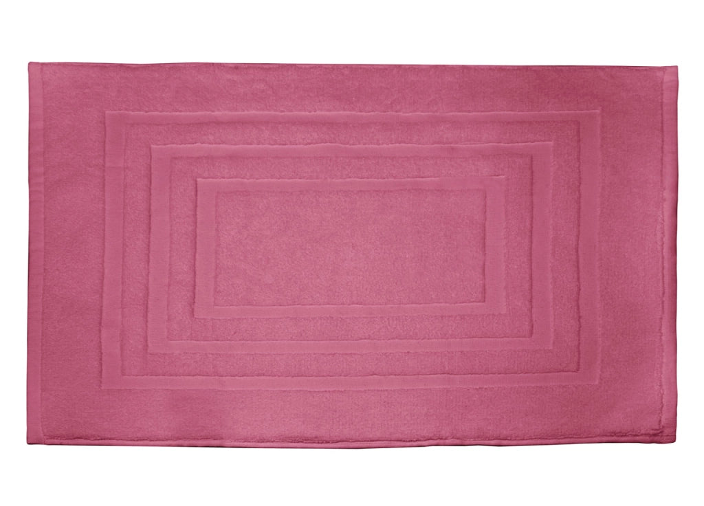 Tappeto Casa Bagno Morbido 50x65cm Tinta Unita 100% Cotone Modello Sophie - Tappeto - Fucsia