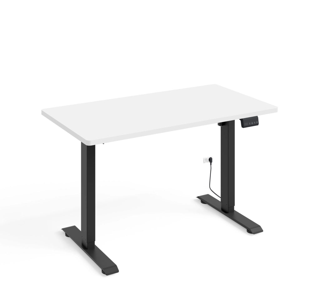 SCRIVANIA BIMOTION DESK 1S NERO OPACO BIANCO OPACO 120x65
