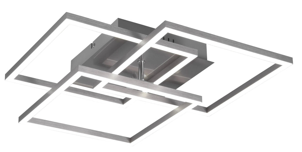 Plafoniera da Interno a LED in Metallo Nickel Opaco