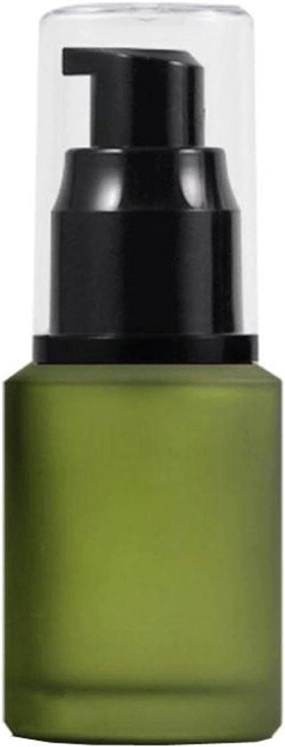 Dispensatore Cosmetico Portatile per Creme e Lotioni - Contenitore da Viaggio per 60ml/2 Onze - Conservazione del Make-up - Bicchieri di Vetro Frostati Riscaldabili e Riempibili in Materiale Ecologico