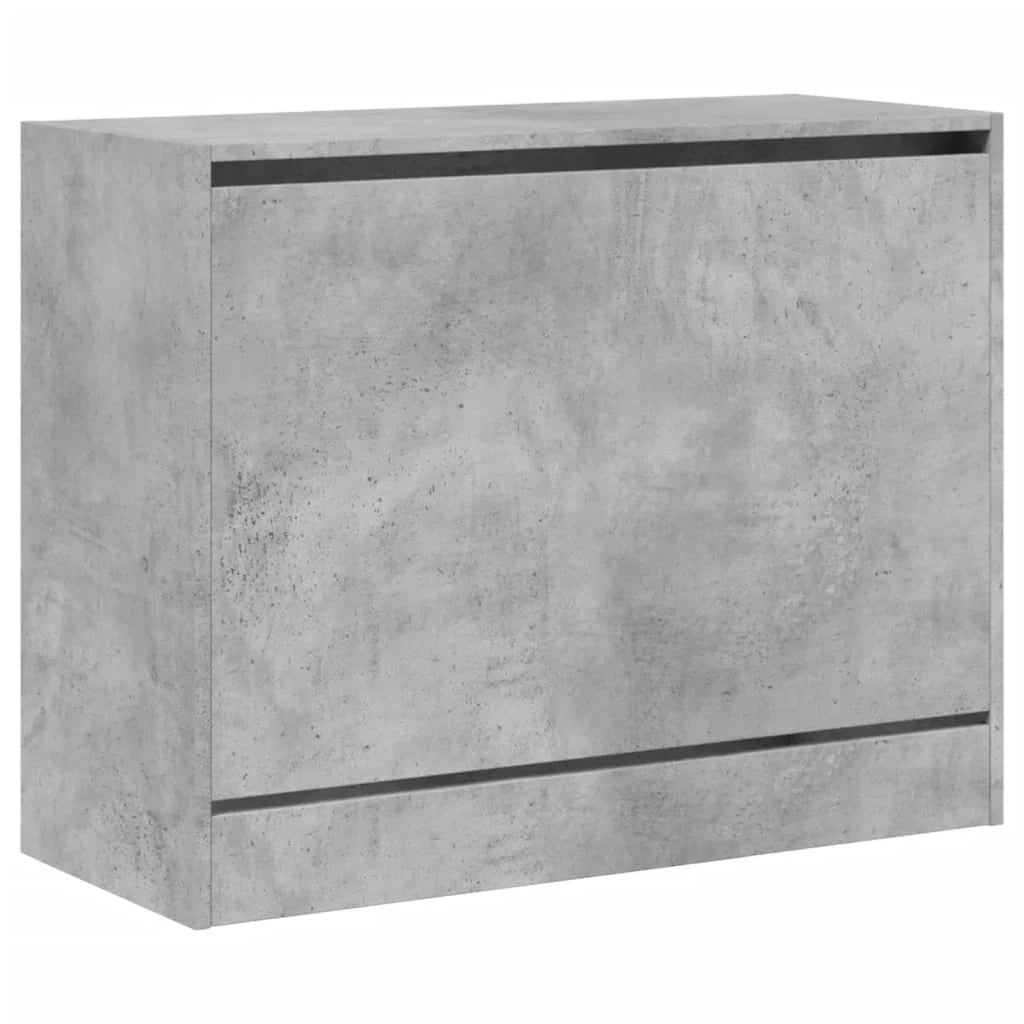 Scarpiera mobiletto portascarpe mobile per ingresso/corridoio/soggiorno 80 x 34 x 63 cm legno ingegnerizzato grigio 02_0021852