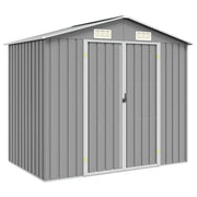 Capanno da Giardino Grigio 205x129x183 cm in Acciaio Zincato  cod mxl 65898