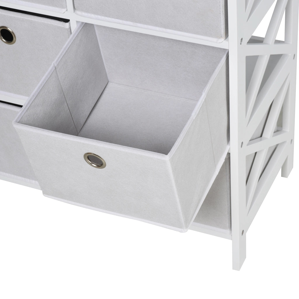 Cassettiera 6 cassetti ¨C Xylo ¨C MDF bianco grigio chiaro 64x37x76