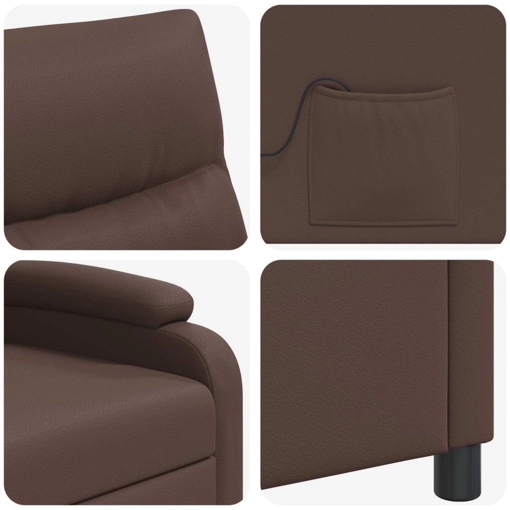 Divano Sedia-Poltrona Massaggiante Marrone Similpelle 961066