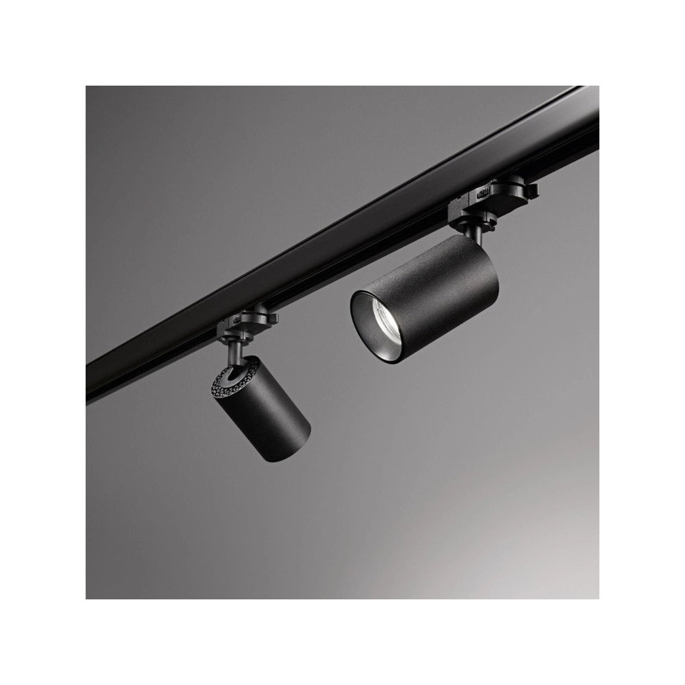 Trade Shop - Porta Faretto Lampadina Attacco Gu10 Per Binario Trifase Orientabile Faro Proiettore Gd18a - Nero
