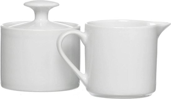 Set da caffè in porcellana 2 pezzi con tazza per latte