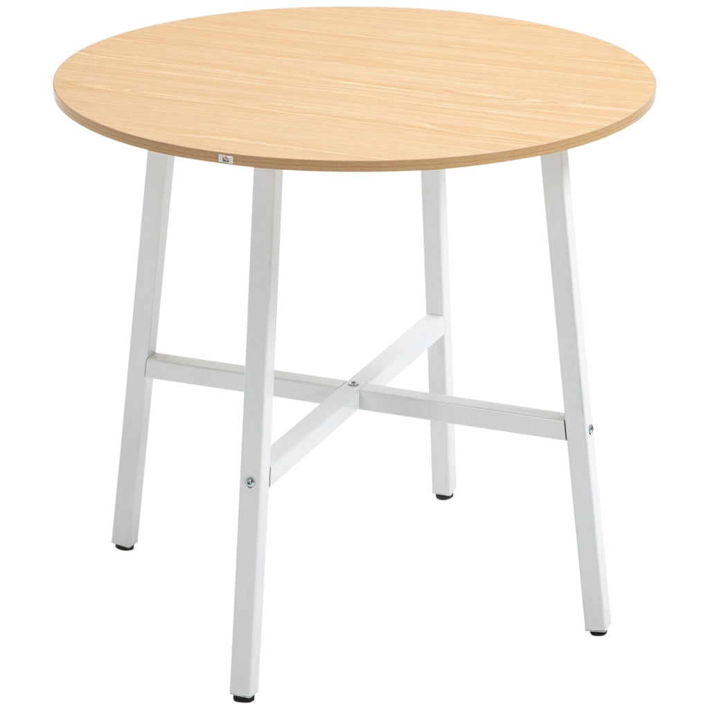 Tavolo da pranzo - per 4 persone - 80x80x76 cm - acciaio+legno naturale - moderno - sala da pranzo