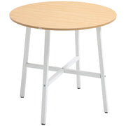 Tavolo da pranzo - per 4 persone - 80x80x76 cm - acciaio+legno naturale - moderno - sala da pranzo