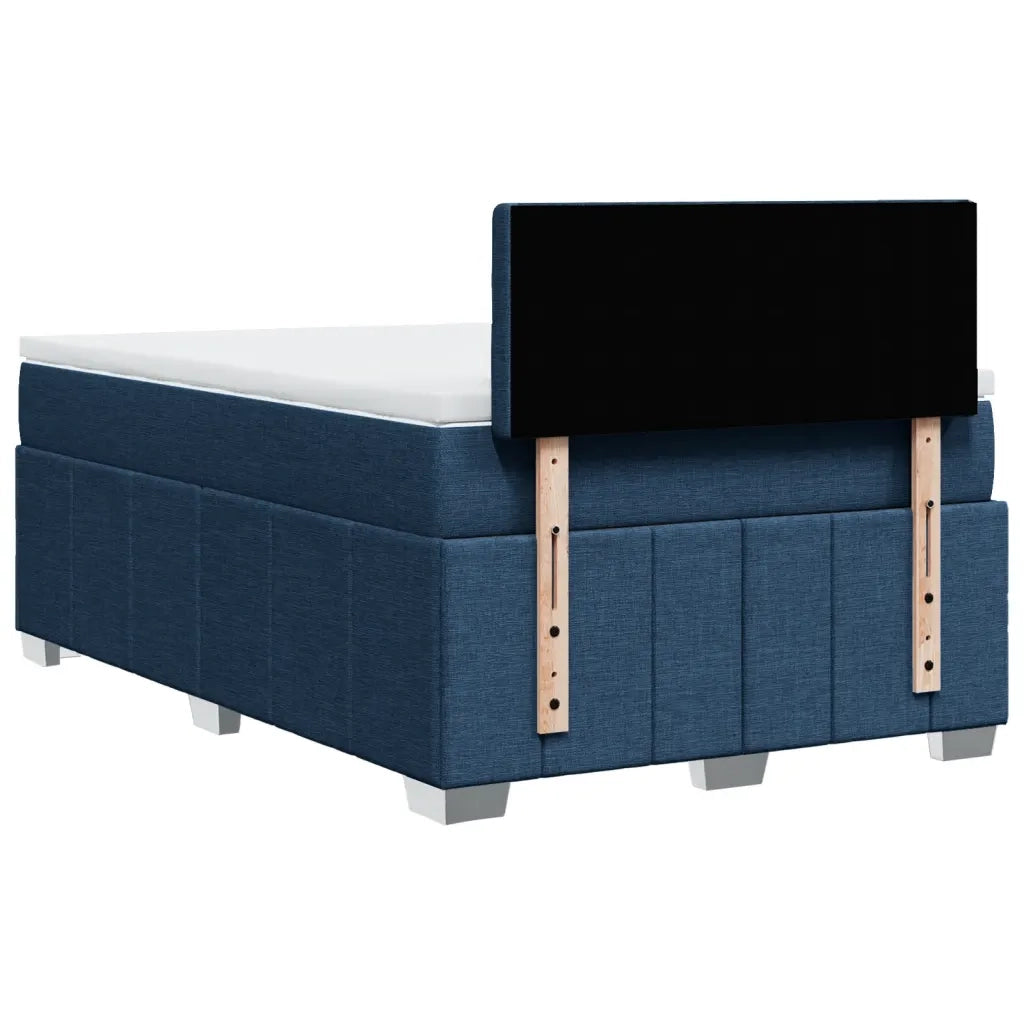Giroletto a Molle con Materasso Blu 120x190 cm in Tessuto