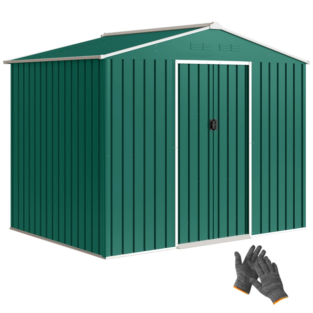 Casetta da Giardino 3.6 m2 ¨C Minimal ¨C 236x171x191 cm Verde con Porte Scorrevoli