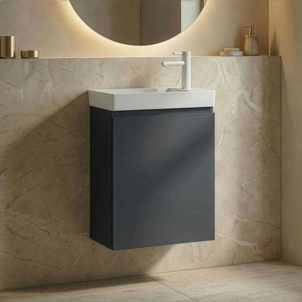 Mobile lavabo "Ferla 40" - 40 x 22 x 50 cm - Antracite opaco