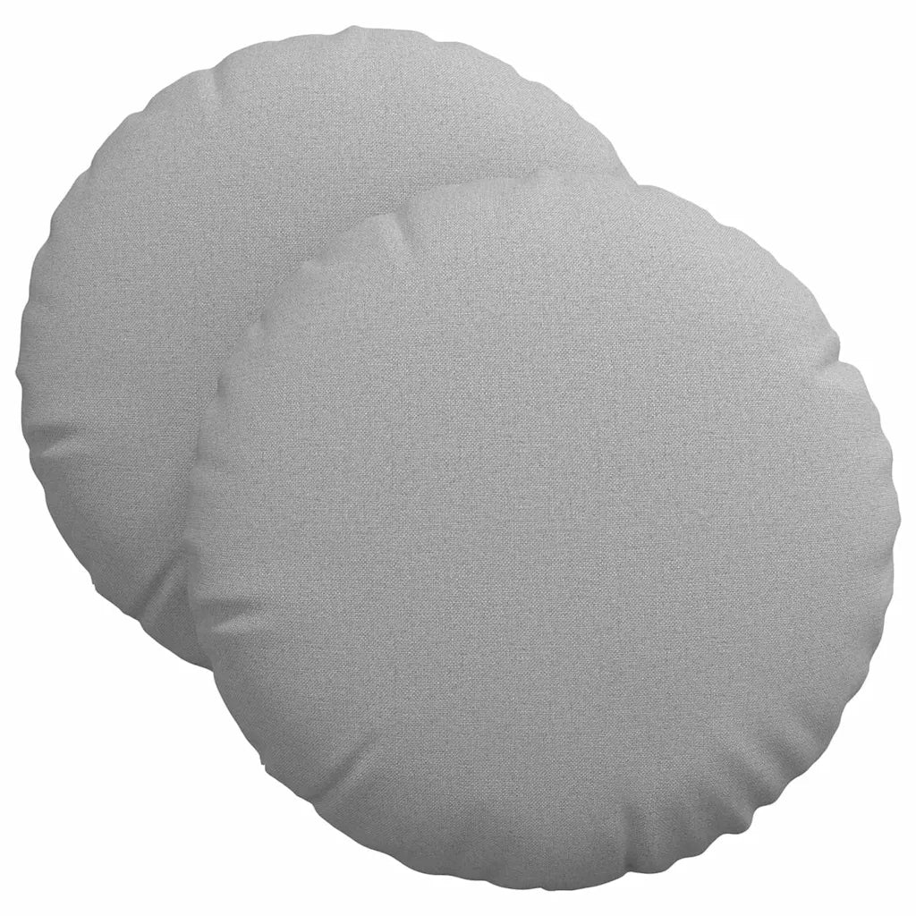 Cuscini per Seduta 2 pcs Grigio Nuvola Ø40 x 13 cm Tessuto 42014133