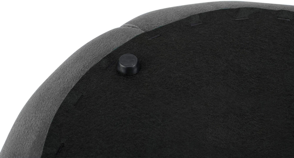 Pouf Drancy in velluto trapuntato grigio scuro,M