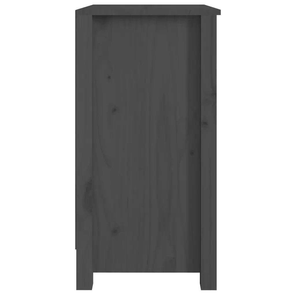 Libreria Grigia 50x35x68 cm in Legno Massello di Pino 821701