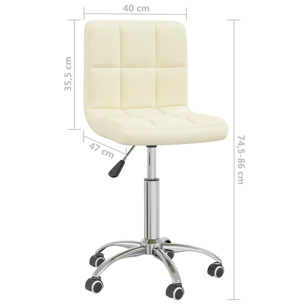 Sedia da Pranzo Girevole Crema in Tessuto cod mxl 15993