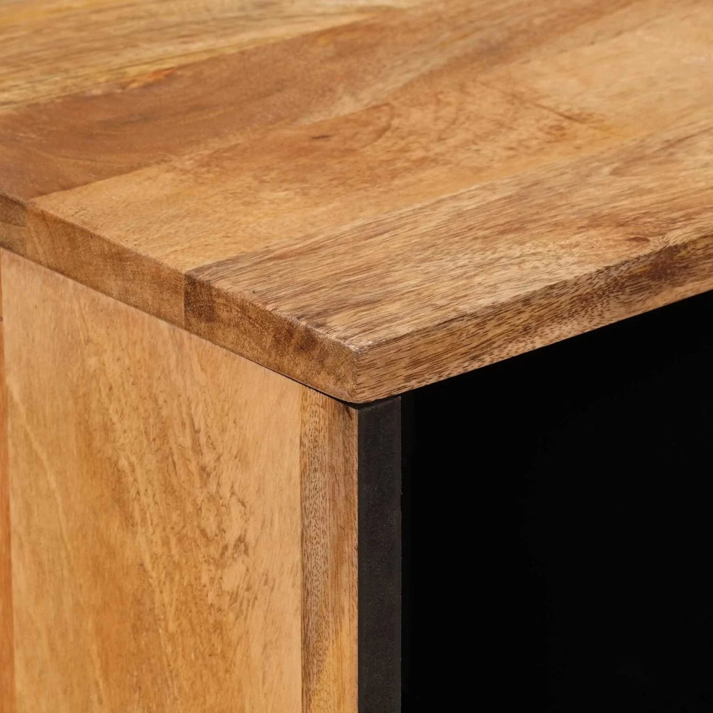 Credenza Naturale 80 x 33 x 75 cm Legno di mango massello 4018287