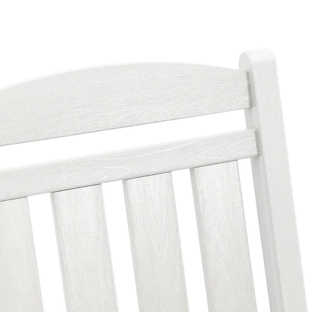 Sedia a dondolo da giardino  2 pcs Bianco 70x92x107.5 cm HDPE