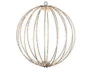 Cornice luce sfera metallo 28cm 192 LED argento
