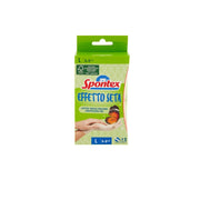 GUANTI EFFETTO SETA IN LATTICE NATURALE 100%  TAGLIA L 8/8,5