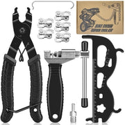 Kit di riparazione catena bicicletta - set di attrezzi per bicicletta - chiave catena - misuratore catena - 5 paia di viti - preciso e veloce