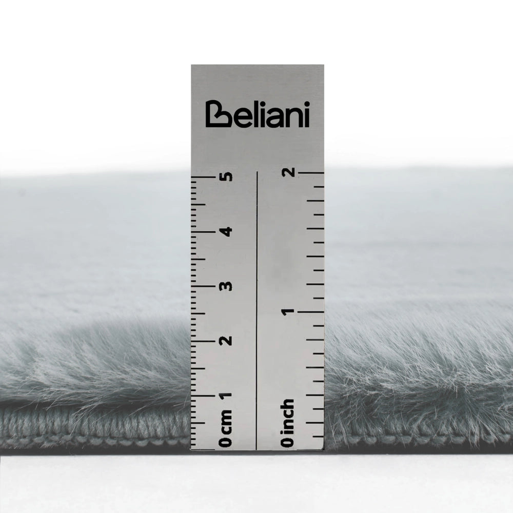 Tappeto Moderno Grigio Chiaro in Ecopelliccia a Pelo Lungo 80x300 cm per Soggiorno e Ingresso