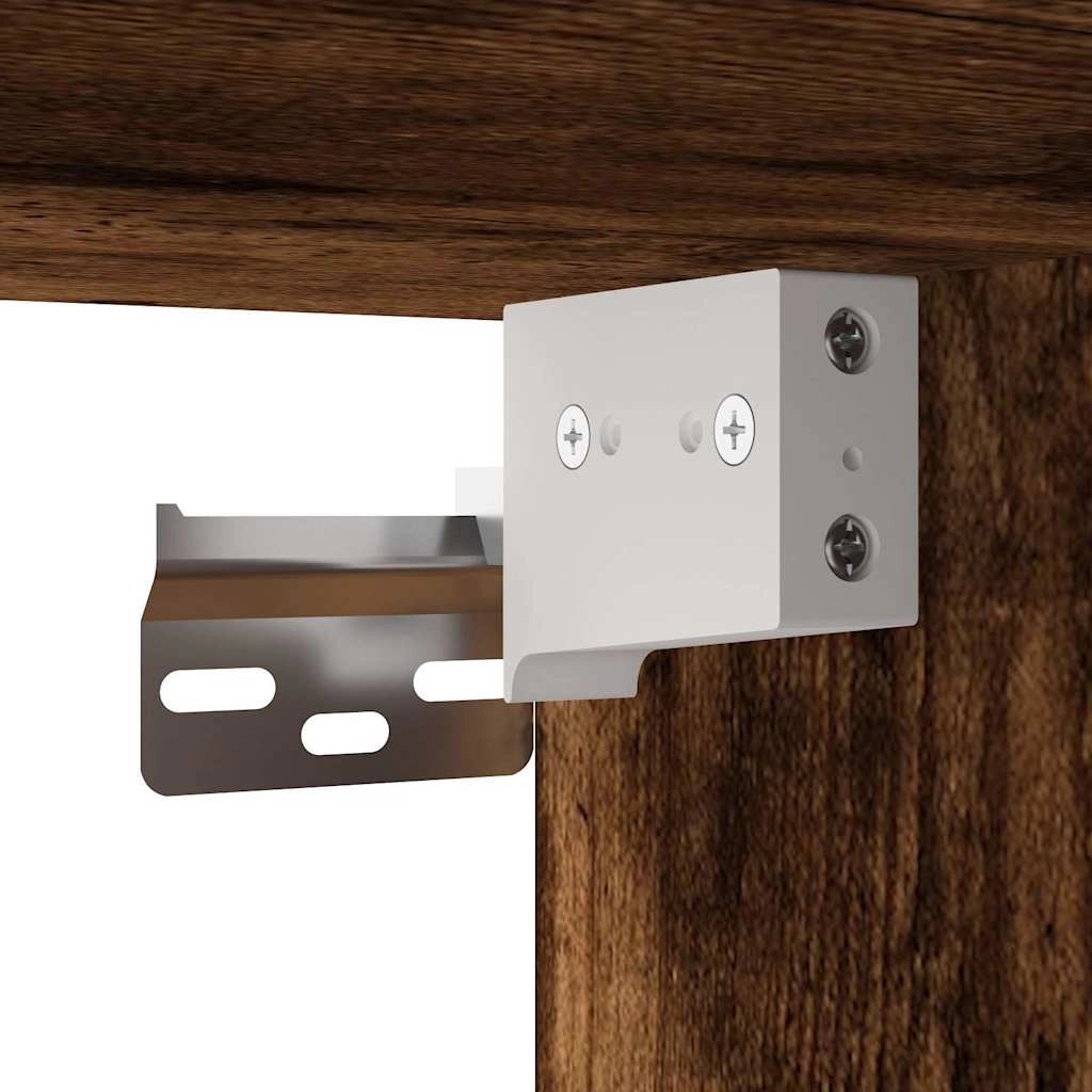 Mobile contenitore alto in legno composito 70 x 42,5 x 225 cm salvaspazio stile contemporaneo legno di rovere affumicato 02_0055584