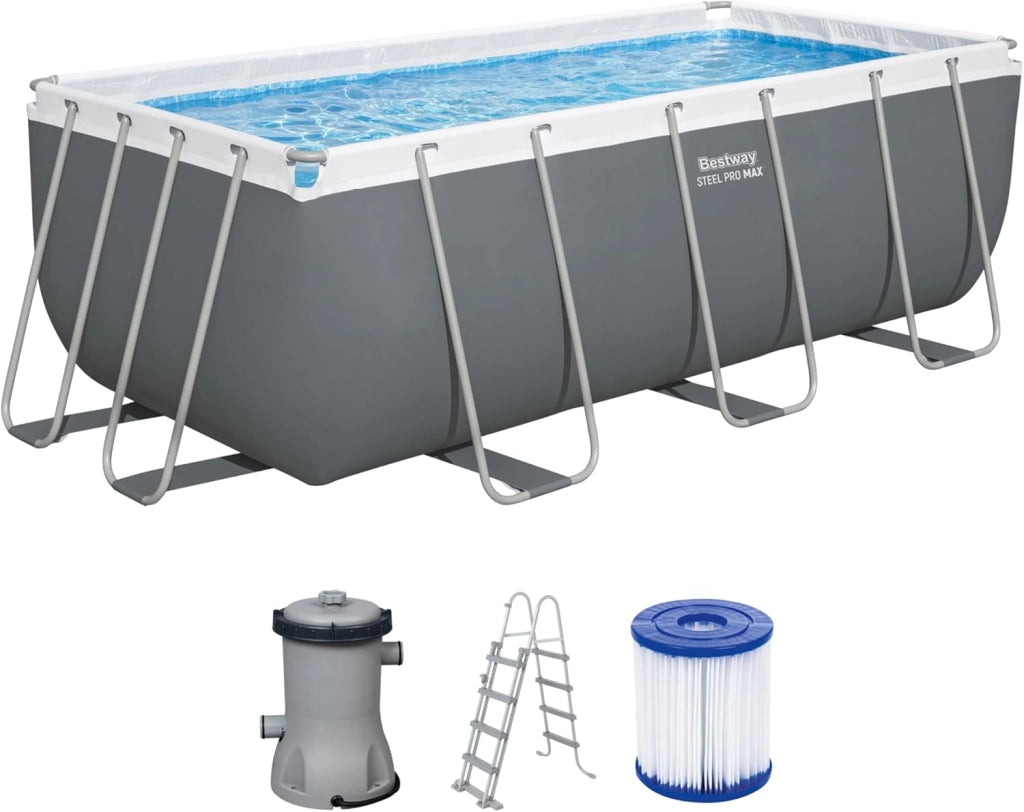 Set piscina fuori terra Steel Pro Max da 412x201x122 cm