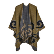 Mantella/sciarpa da donna in cashmere caldo per autunno/inverno con spacchi - Sciarpa alla moda
