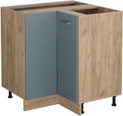 Mobile ad angolo cucina R-Line, Grigio-blu, 75.6 cm senza piano di lavoro, per la libera combinazione all'interno di sistemi cucina modulari