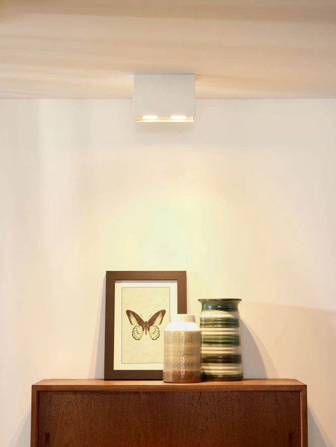 Faretto Lucide Tube 2 luci GU10 bianco alluminio soffitto