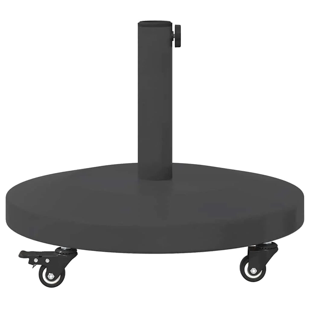 Base moderna rotonda per ombrellone da esterno 48 x 48 x 32 cm stile elegante acciaio grigio scuro 02_0058942