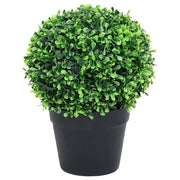 Piante di Bosso Artificiale 2 pz a Sfera con Vaso Verde 32 cm CFW9450670
