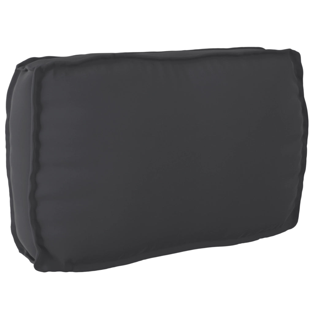 Set di Cuscini per Pallet 2 Pezzi Nero Tessuto Oxford