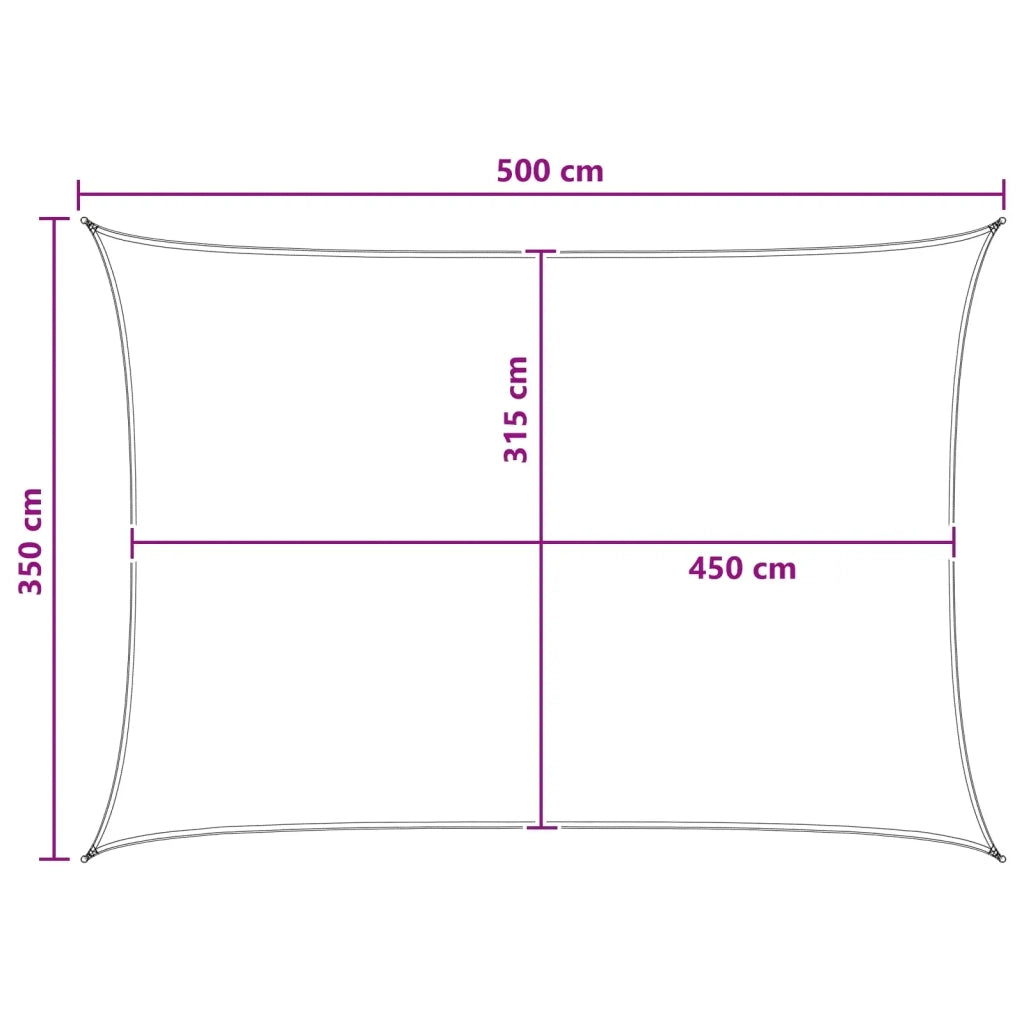 Telo Ombra Giallo e Bianco 3,5 x 5 m HDPE 42032834