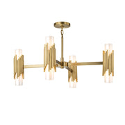 Sospensione Elstead Marvele 8xE14 ottone opale anticato