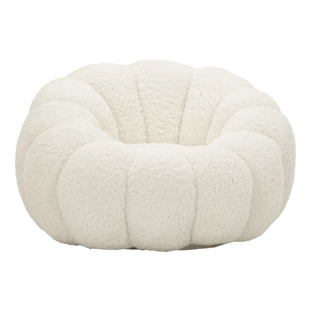 Poltrona Bubble in tessuto boucle' bianco
