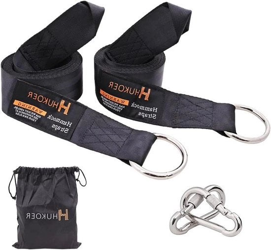 Impacco da Parete per Hammock da 2 pezzi - 1000 kg - Strisce da Appendere Regolabili e Sicure per Camping e Giardino
