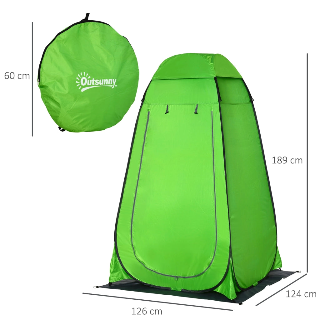Cabina Doccia Portatile con Tenda e Custodia ¨C zephmum ¨C 126x124x189 cm Verde