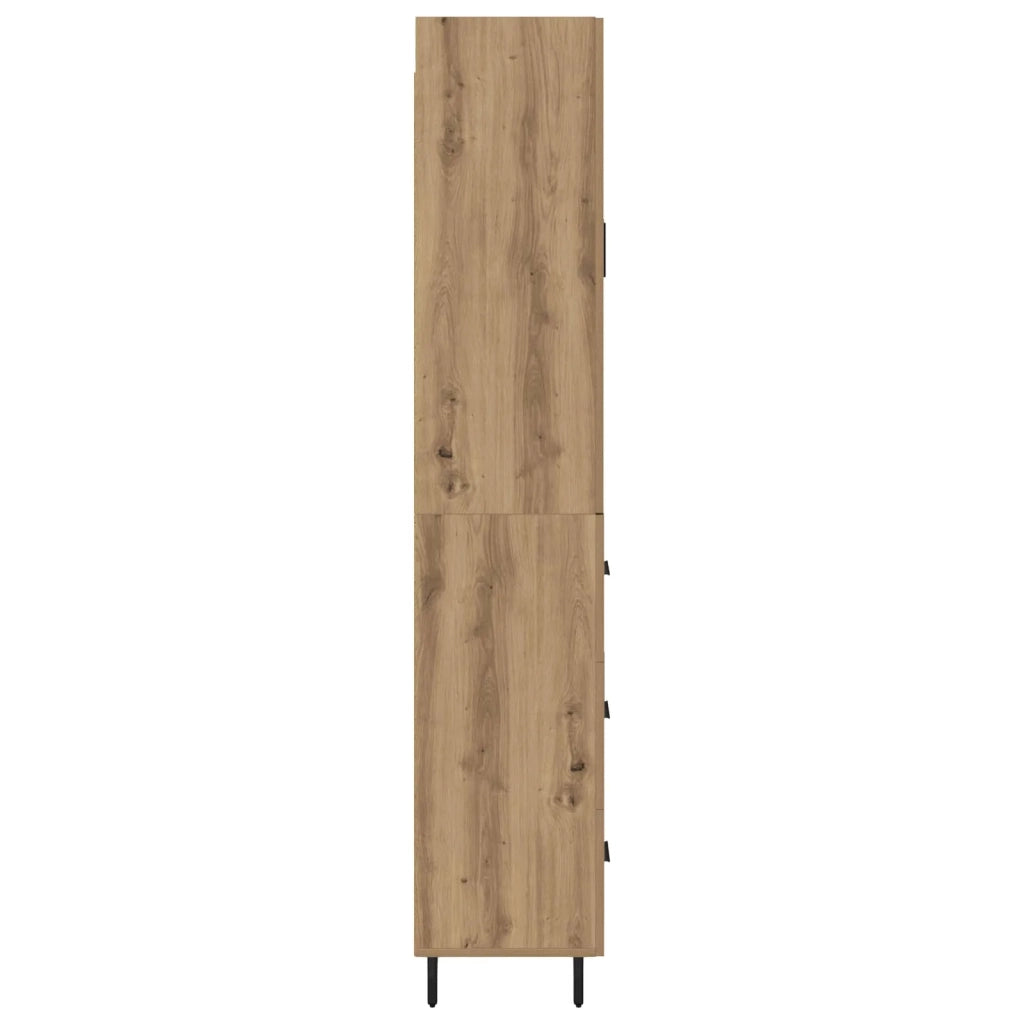 Credenza 2 pz-Set di 2 Buffet-Armadio da cucina Rovere artigianale Legno Stratificato e Vetro 533250