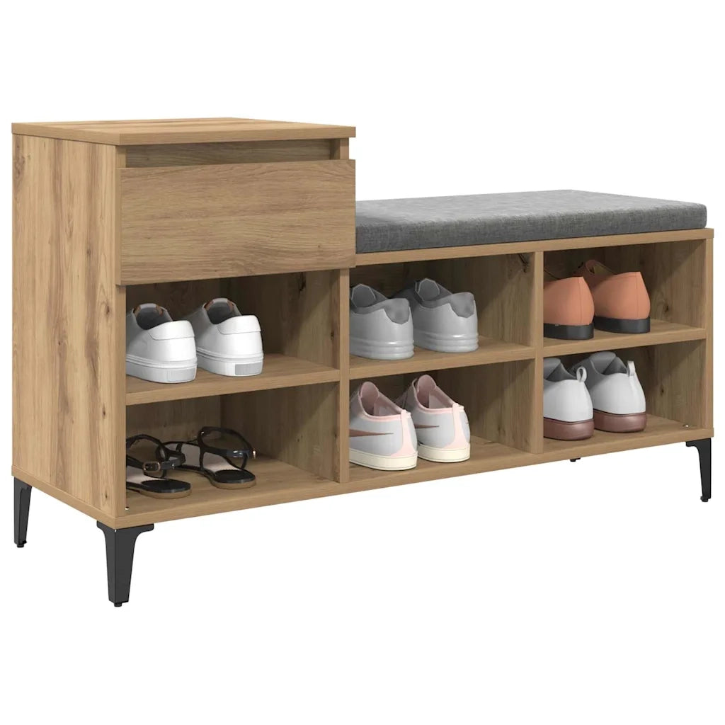 Mobile per scarpe-Scarpiera rovere artigianale 102 x 36 x 60 cm 625405
