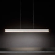 Riga Lampada a Sospensione LED 40W 3551 Lumen 3000K Alluminio Bianco Opaco Diffusore Satinato Design Lineare Moderno per Interni 120x1x250 cm
