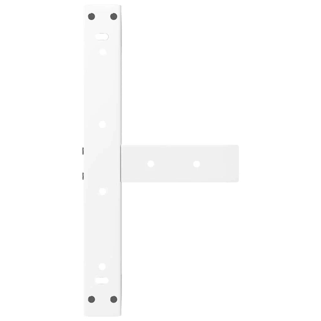 Set di 2 gambe robuste a T per tavolino da caffè 40 x 25 x 30 cm con piedini regolabili design moderno acciaio bianco 02_0057275