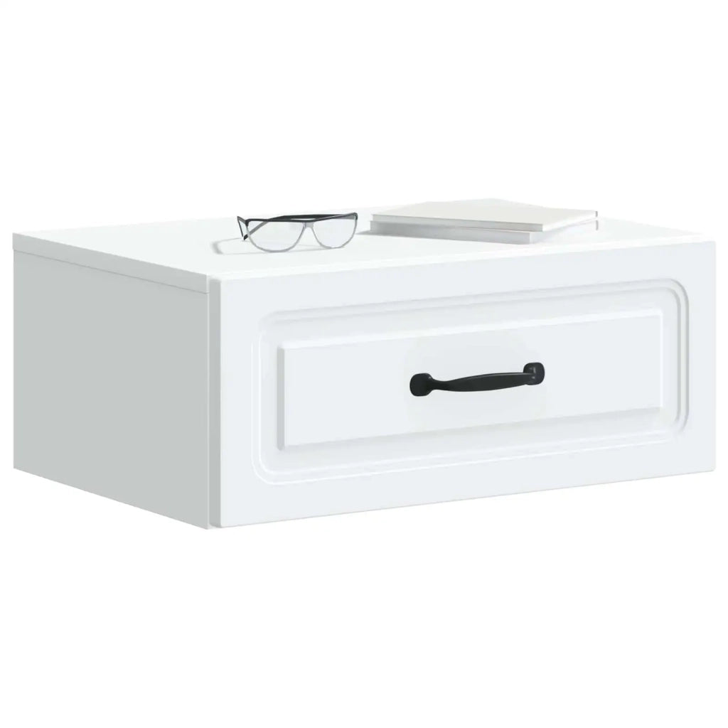 Mobiletto da notte a muro 2 pcs Bianco 49 x 34,5 x 20 cm 899296