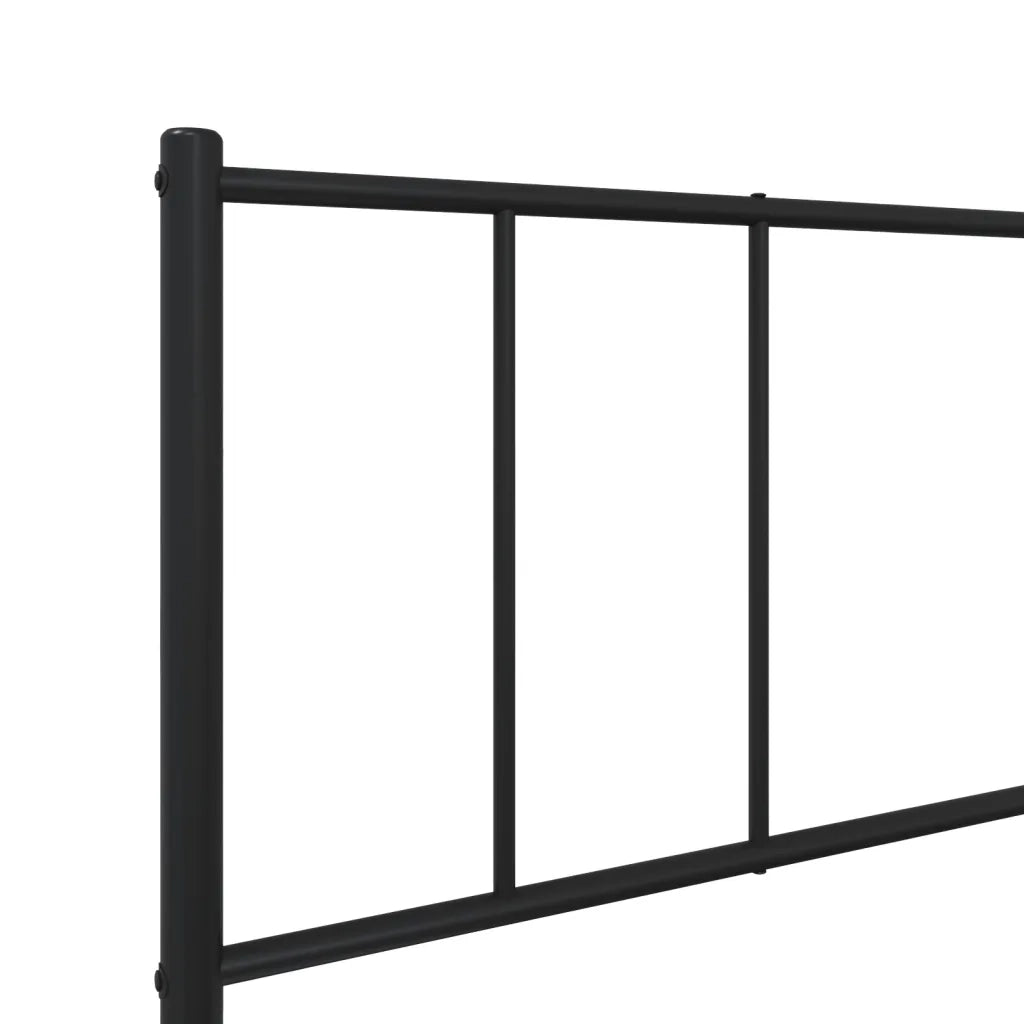 Giroletto con Testiera Metallo Nero 100x200 cm