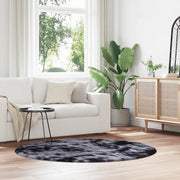 Tappeto Shaggy a Pelo Lungo NAVARRA Grigio Scuro 160x160 cm