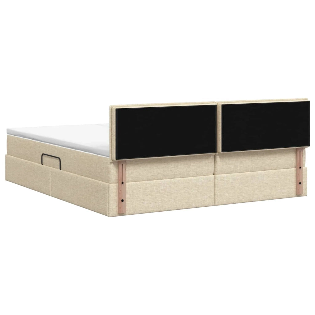 Letto con contenitore LED e materasso Crema 180 x 200 cm 3459364