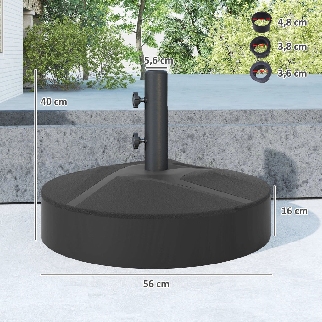 Porta ombrellone rotondo per ombrelloni 36/38/48mm ¨C zephmum ¨C nero
