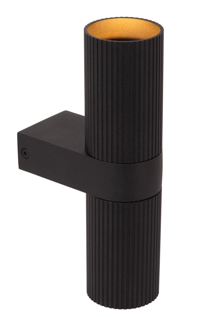 Applique da parete CLUBS 2xGU10 nero alluminio Lucide
