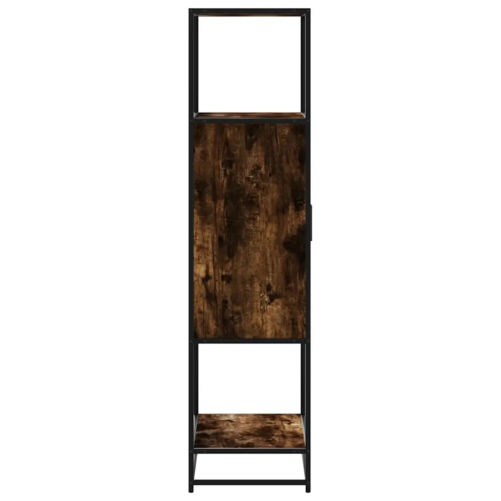Credenza Rovere Fumo 68x35x139 cm Legno Multistrato Metallo 849041