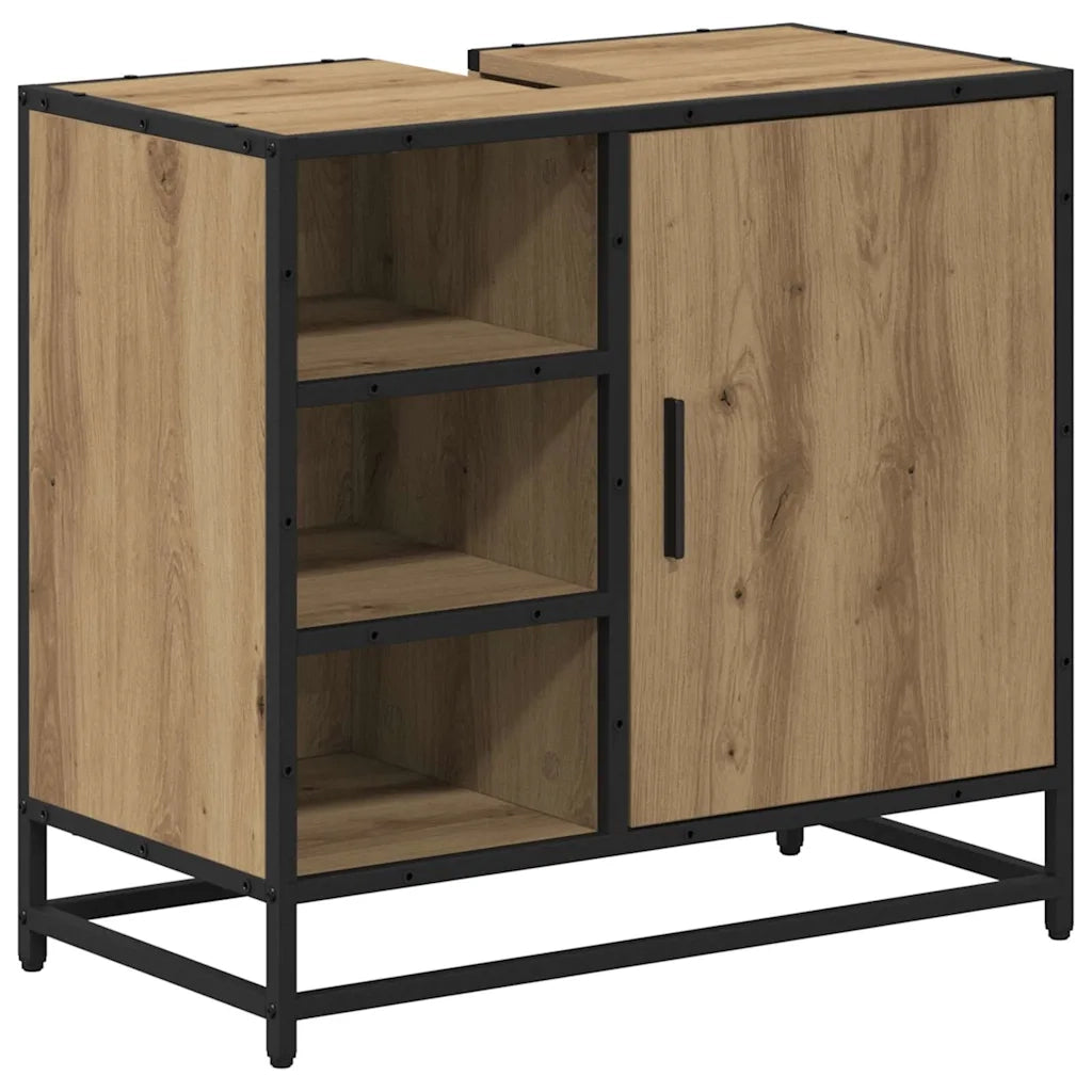 Set di mobili per il bagno con porta 3 pcs Rovere artigianale